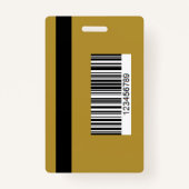 Blue Brown Teacher Name Badge with QR and Photo (Dos)