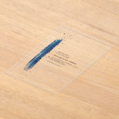 Blue Brush Stroke Wedding Acryl Uitnodigingen (Laagn)