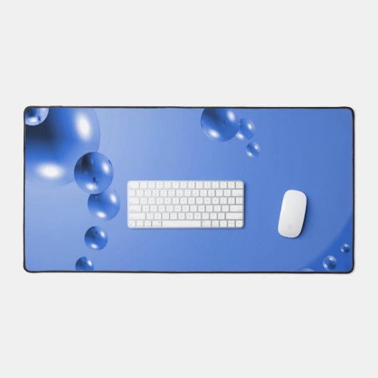 Blue Bubble Abstract Bureaumat (Keyboard & Muis)