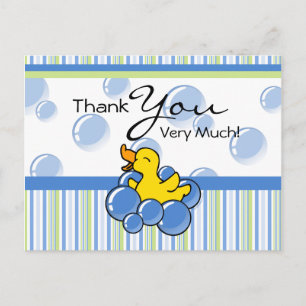Blue Bubble Ducky Dankjewel Kaarten