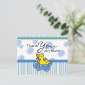 Blue Bubble Ducky Merci Cartes (Debout devant)