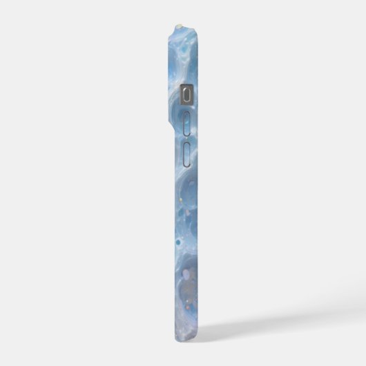 Blue Bubble Texture iPhone 15 Pro Case – Aesthetic (Côté gauche)