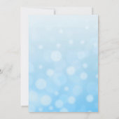 Blue Bubbles Starfish Plage Mariage Invitations (Dos)