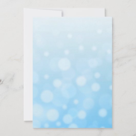 Blue Bubbles Starfish Plage Mariage Invitations (Dos)