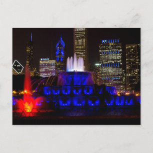 Blue Buckingham Fountain Briefkaart