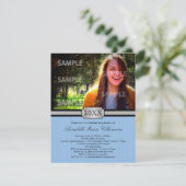 Blue Buckle Band Afstuderen aangekondigd Kaart (Staand voorkant)