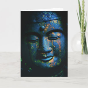 Blue Buddha Om Peace Kaart