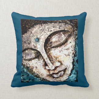 Blue Buddha Waterverf Art Sierkussen