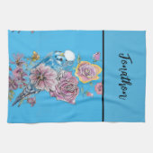 Blue Budgie Art Waterverf Birds Apron Theedoek (Horizontaal)