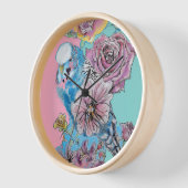 Blue Budgie Roos Flower floral Key Ring (Hoek)