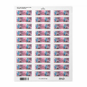 Blue Budgie Roos Waterverf Return Address Labels (Full Sheet)