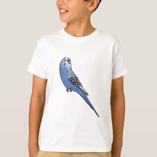 Blue Budgie T-shirt (Voorkant)