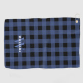 Blue Buffalo Check Name & Initiaal Golfhanddoek (Horizontaal)