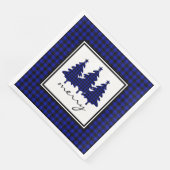 Blue Buffalo Check Pine Trees Servet (Hoek)