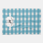 Blue Buffalo Plaid Farm Horse Serviette de cuisine (Horizontal)