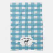 Blue Buffalo Plaid Farm Horse Serviette de cuisine (Vertical)