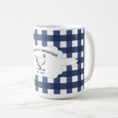 Blue Buffalo Plaid Farm Poulet de café Mug (Devant droit)