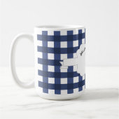 Blue Buffalo Plaid Farm Poulet de café Mug (Gauche)