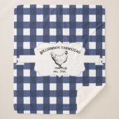 Blue Buffalo Plaid Farm Poulet Sherpa Blanche (Devant)