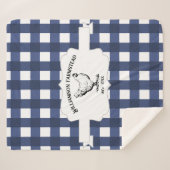 Blue Buffalo Plaid Farm Poulet Sherpa Blanche (Devant (Horizontal))