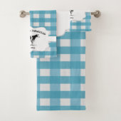 Blue Buffalo Plaid Farm Vache Serviette ensemble (En situation)