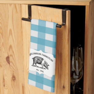 Blue Buffalo Pset Boerderij Pig Kitchen Towel Theedoek