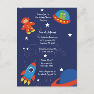 Blue Buitenspace UFO-Baby shower Briefkaart