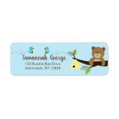 Blue Bumble Bee en Honey Beer Adresetiketten Etiket (Voorkant)