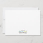 Blue Bunny Baby shower Invitation Kaart (Achterkant)