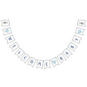 Blue Bunny Baby shower Vlaggetjes (Alle)