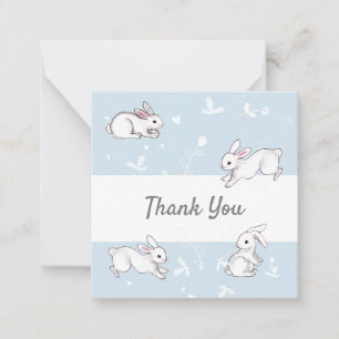 Blue Bunny bedankje Kaarten Notitiekaartje