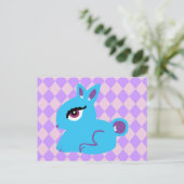 Blue Bunny Briefkaart (Staand voorkant)
