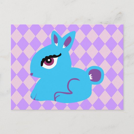 Blue Bunny Briefkaart (Voorkant)