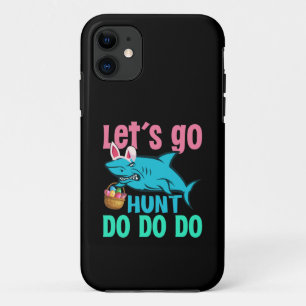 Blue Bunny Ears Shark Easter Hunt iPhone 11 Hoesje