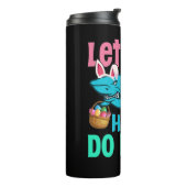 Blue Bunny Ears Shark Easter Hunt Thermosbeker (Gedraaid links)