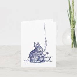 Blue Bunny Get Well card Kaart