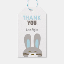 Blue Bunny Gift Label