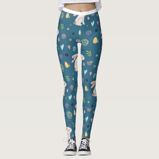 Blue Bunny Leggings (Voorkant)