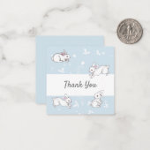 Blue Bunny Merci Cartes de notes (Devant/Arrière en situation)