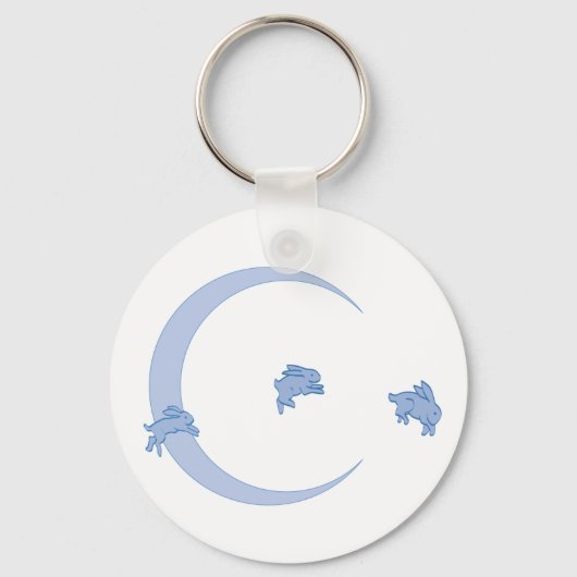 BLUE BUNNY MOON SLEUTELHANGER (Voorkant)