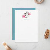 Blue Bunny Persoonlijk Briefpapier Notitiekaart Notitiekaartje (Voorkant / Achterkant in situ)