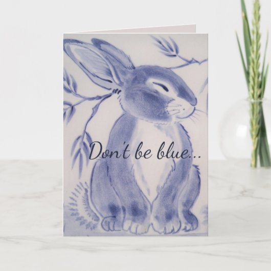 Blue Bunny Rabbit Obtenez une carte de bien (Devant)