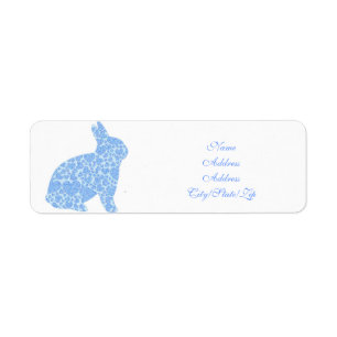 Blue Bunny Return-adreslabels Etiket