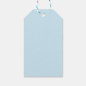 Blue Bunny Wildflower Boy Baby shower Cadeaulabel (Achterkant)