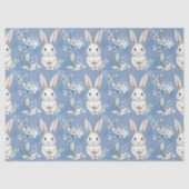Blue Bunny Wishes – Custom Easter Wrapping Paper Tissuepapier (Voorkant)