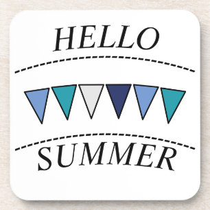 Blue Bunting Hallo Summer Bier Onderzetter