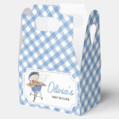 Blue Burger BBQ Baby shower Bedankdoosjes (Geopend)
