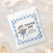 Blue Burger BBQ Baby shower Bedankzakje (Geknipt)