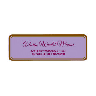 Blue Burgundy Gold Blush  Wedding address  Etiket