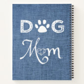 Blue Burlap Chien Maman Carnet (Dos)